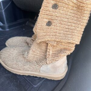 UGG Tan Knit Winter Boots